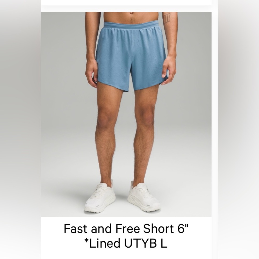 Lululemon Men's Fast and Free Lined Shorts 6”